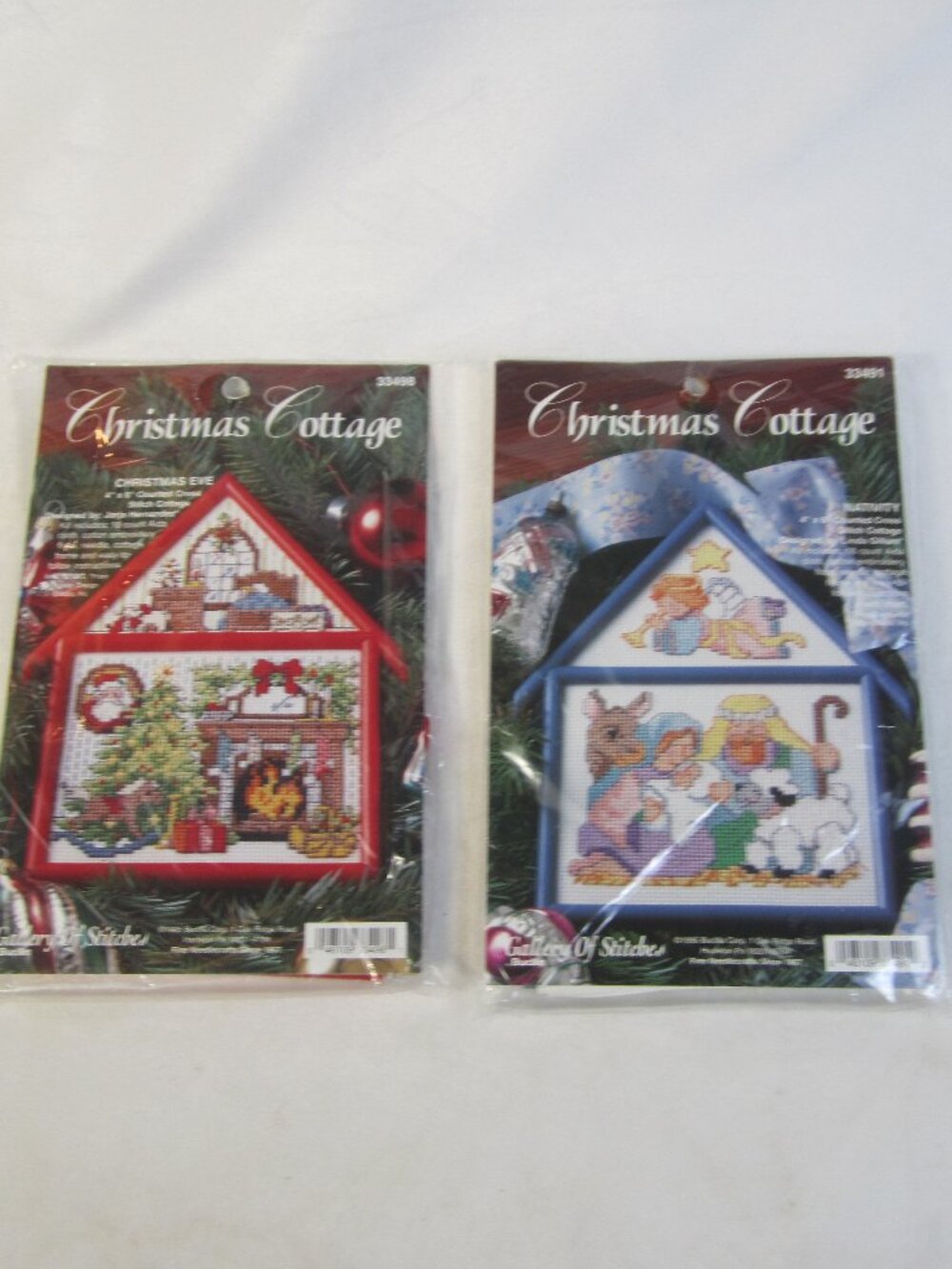 Bucilla Gallery of Stitches Lot - Christmas Eve + Nativity Kits NIP 4x6"